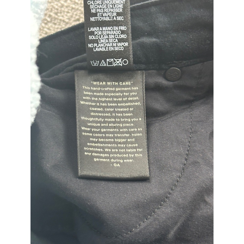 Good American Velvet Good Skate Pants Women 30x29 Black High Rise Wide Leg Urban - Picture 12 of 13